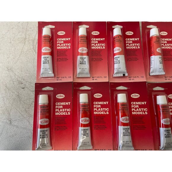 ot of 12 Testors TES3501X Cement Glue for Plastic Models – Airplanes, Tanks, Car - Picture 2 of 6